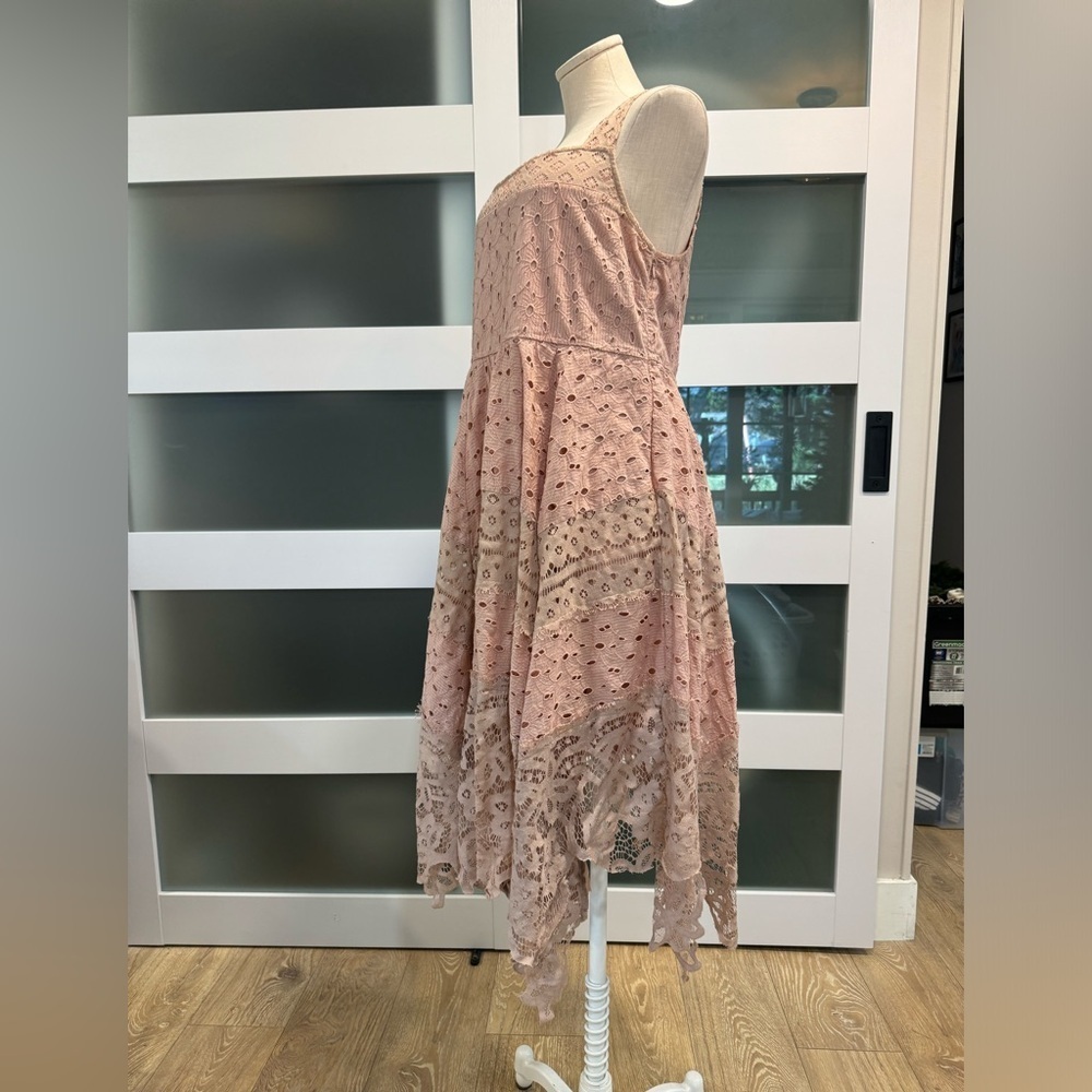 MAEVE for Anthropologie size 10 Azia eyelet lace sleeveless dusty rose dress - Picture 8 of 16